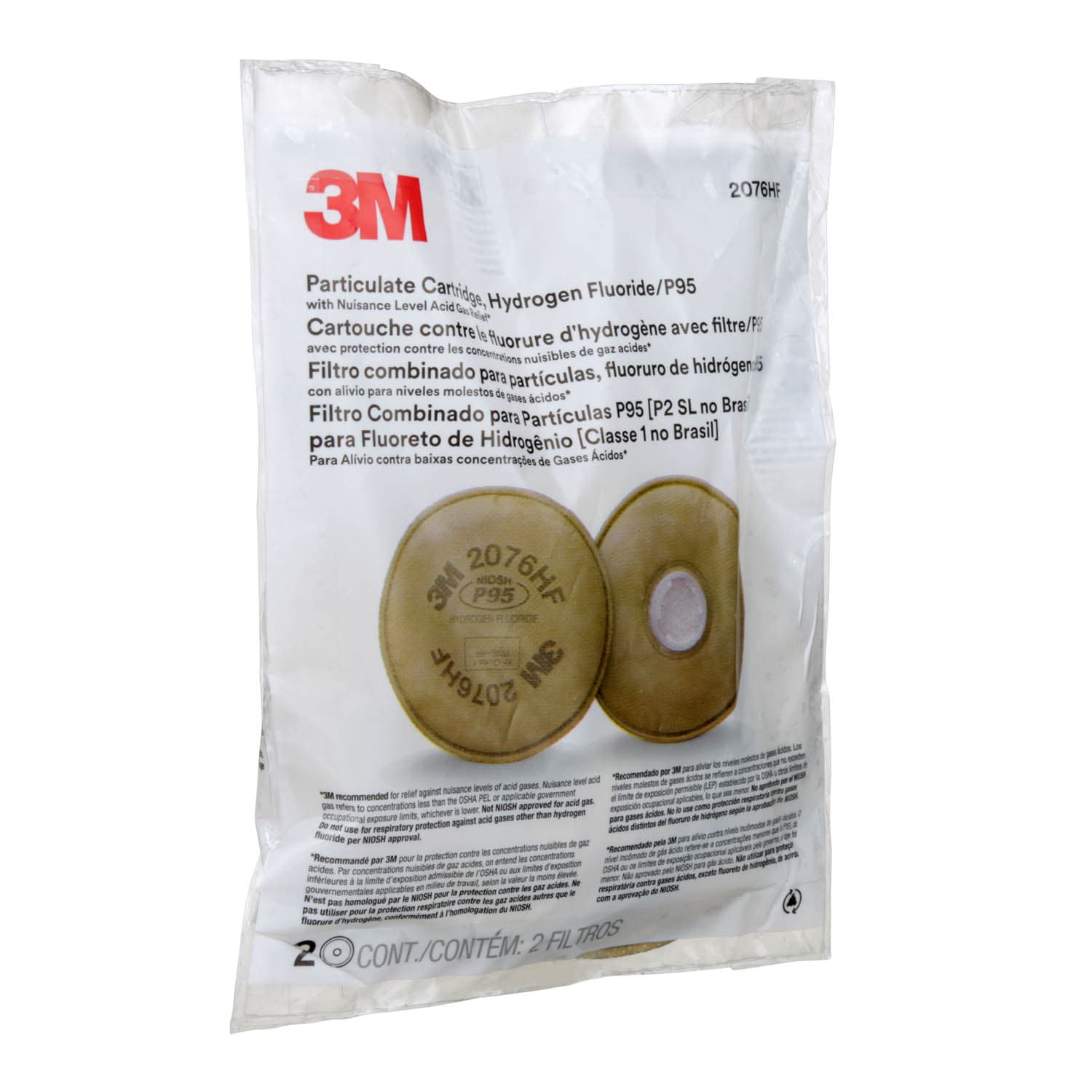 3M P2HF Particulate & Hydrogen Fluoride Disc Filter (2076)