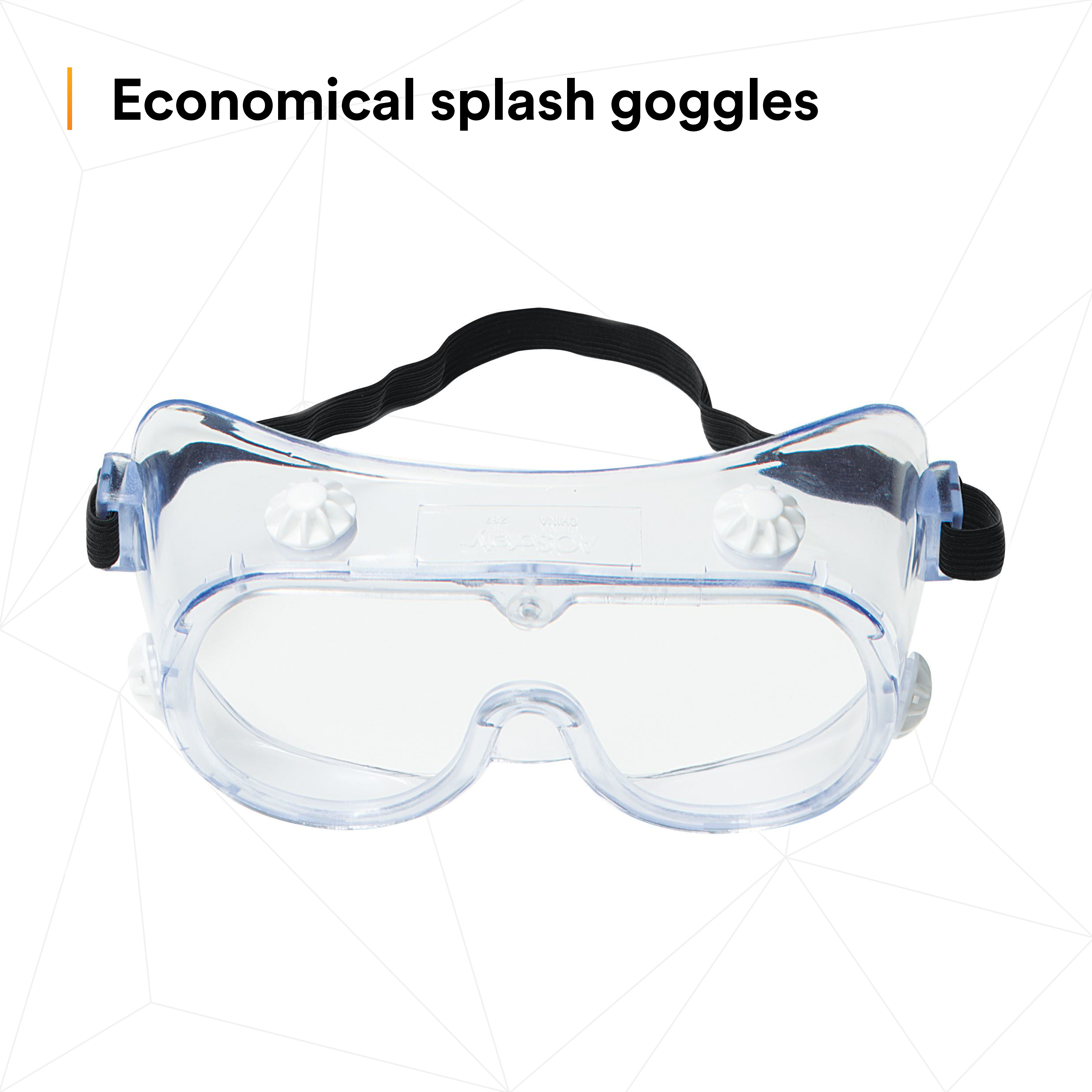 3M™ Safety Splash Goggle 334, 40660-00000-10, Clear Lens, 10 ea/case_1