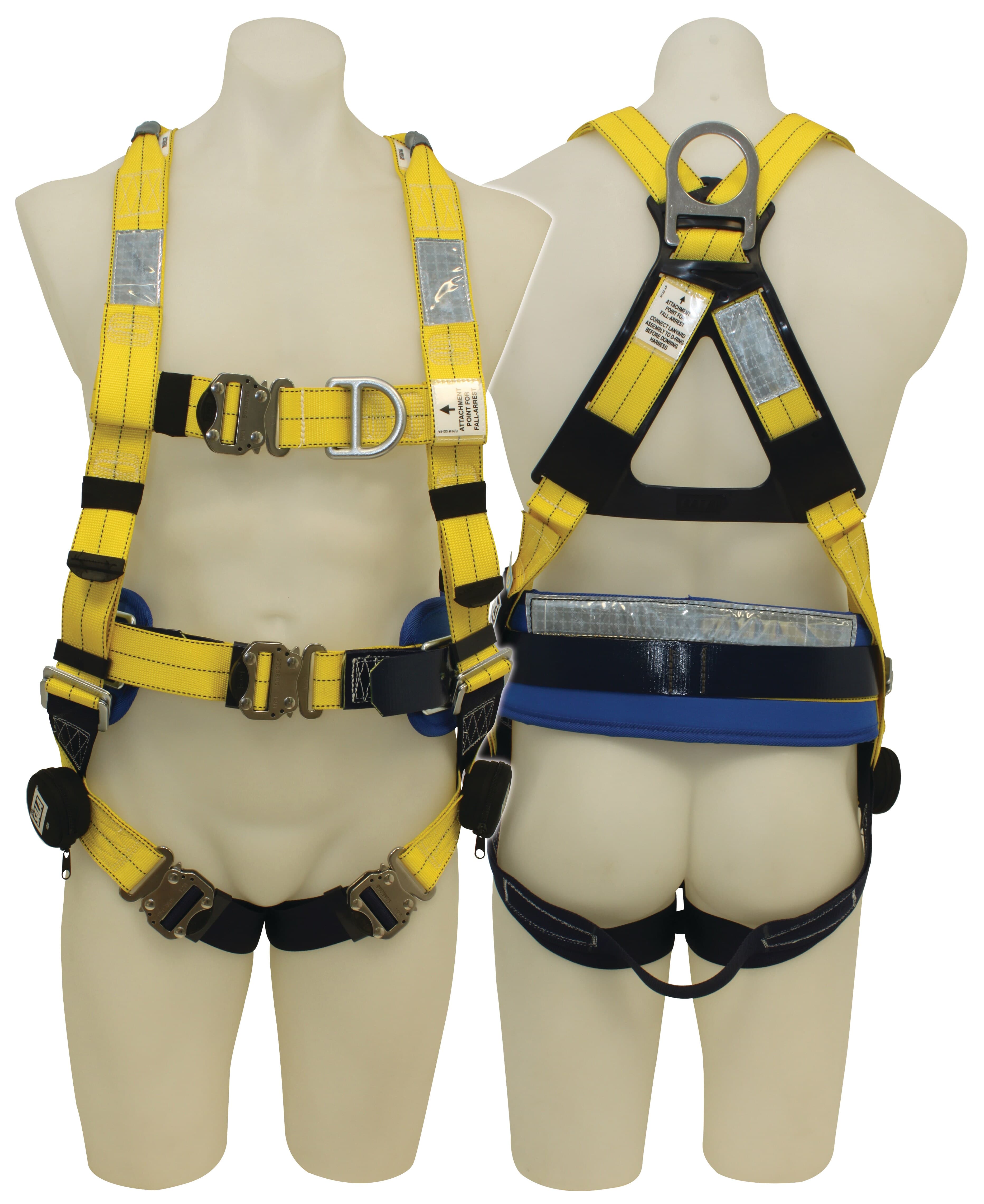 3M DBI-SALA Delta Miners Harness with Stainless Steel Hardware 823L1035, Yellow, Large, 1 EA/Case