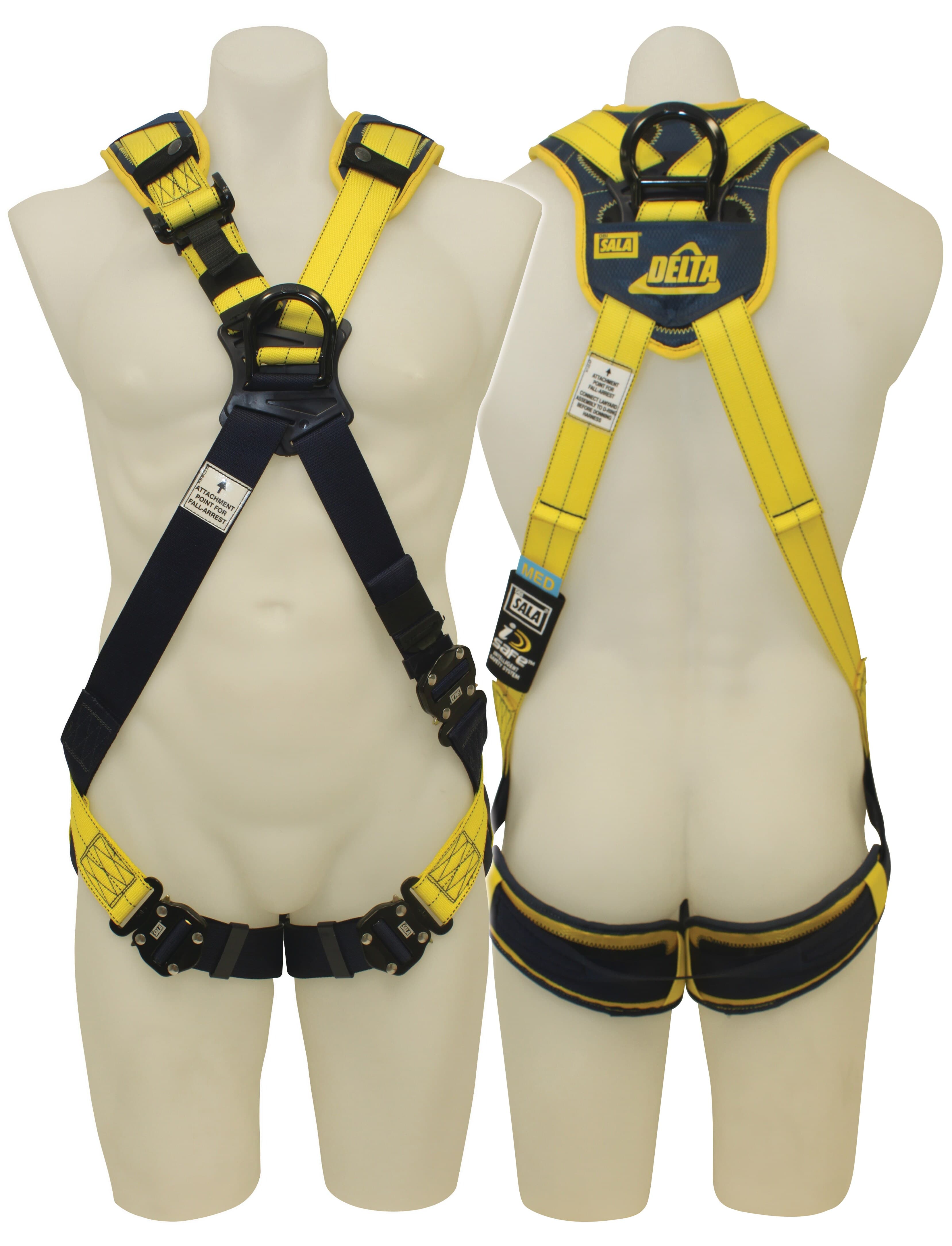 3M DBI-SALA Delta Cross-Over Comfort Harness 843S2016, Yellow, Small, 1 EA/Case