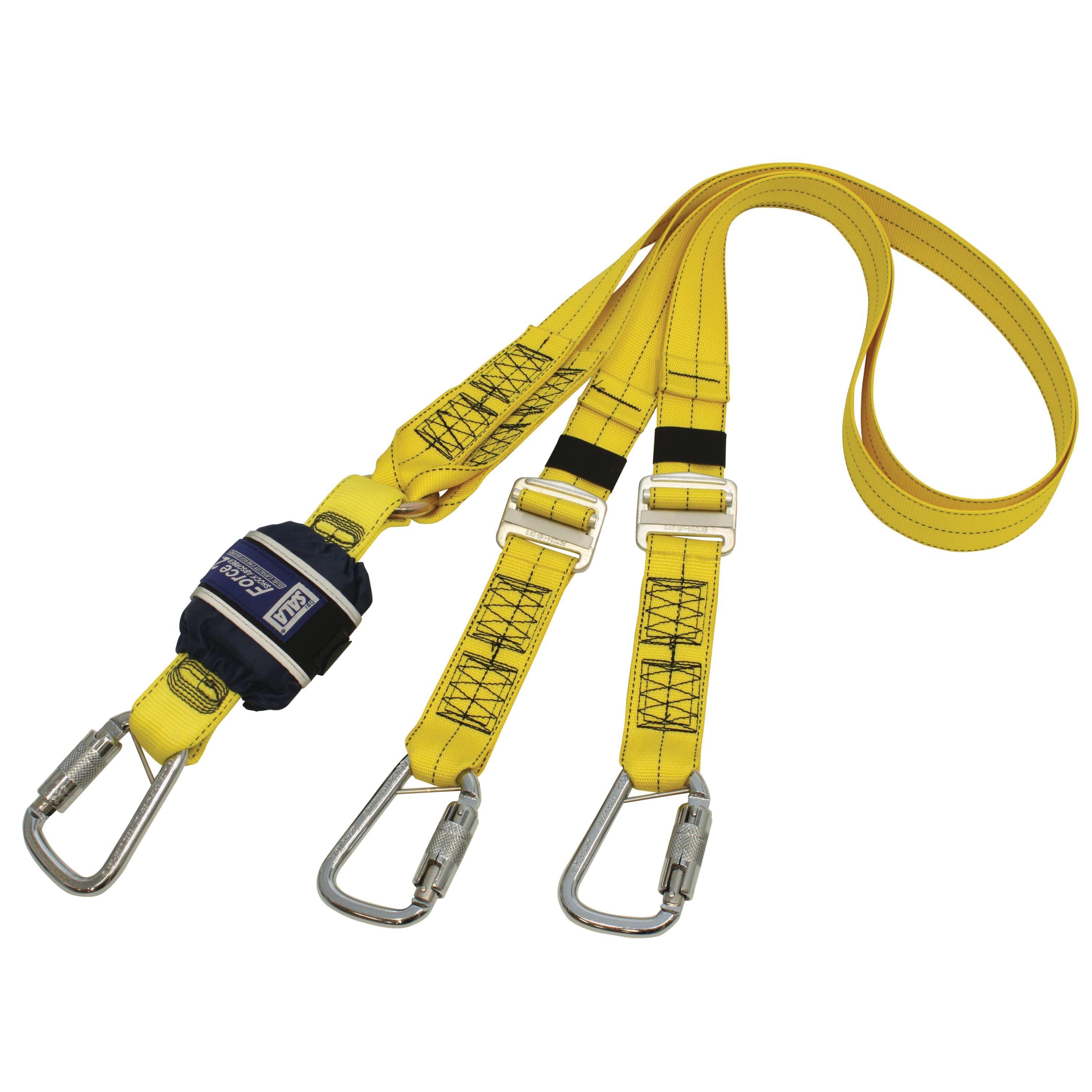 3M DBI-SALA Force2 Adjustable Shock Absorbing Webbing Lanyard - Double Tail Z13204545
