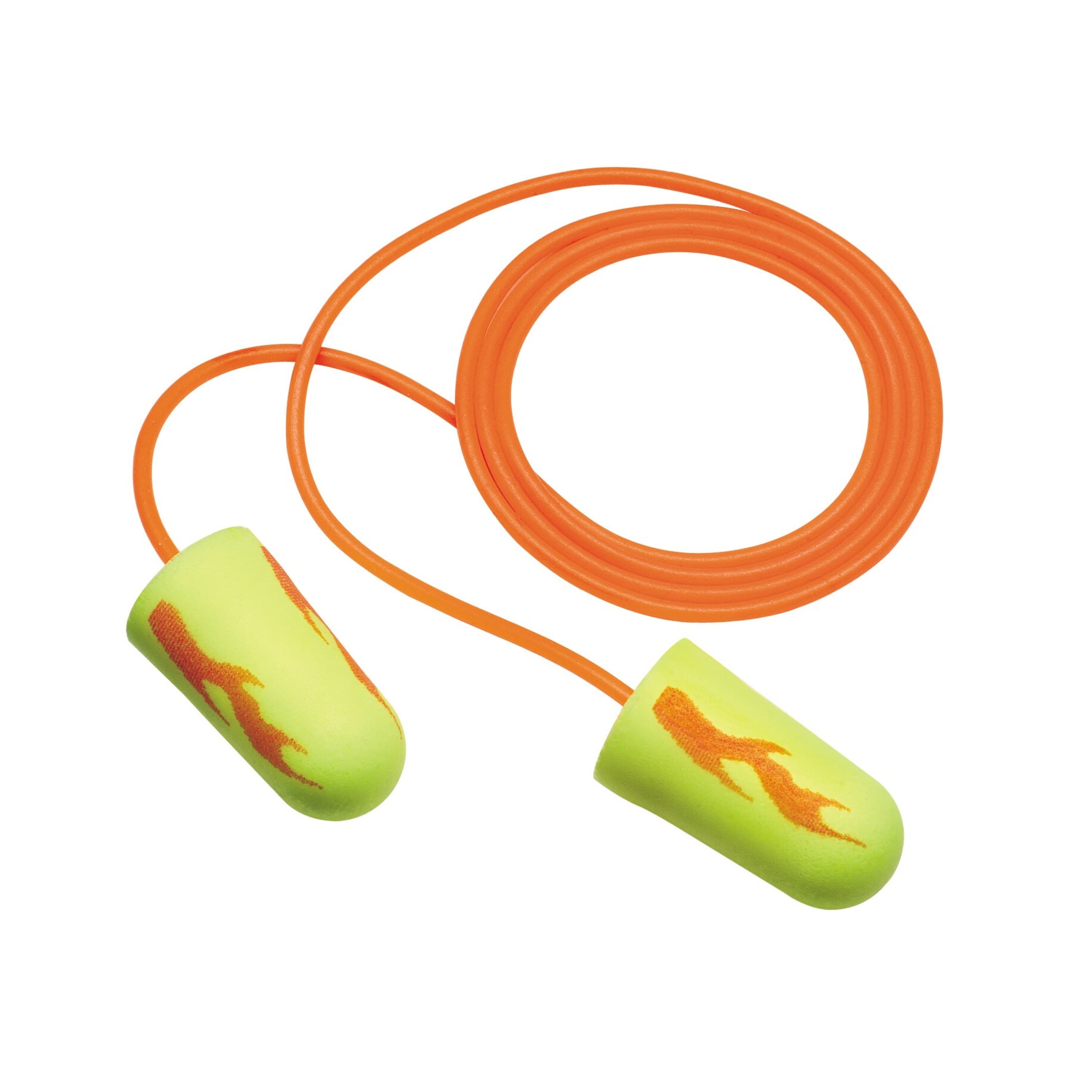 3M E-A-R E-A-Rsoft Yellow Neon Blasts Corded Earplugs, Poly Bag 311-1252