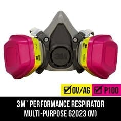 3M™ Performance Multi-Purpose Respirator 62023P1-DC, 1 each/pack, 4 packs/case