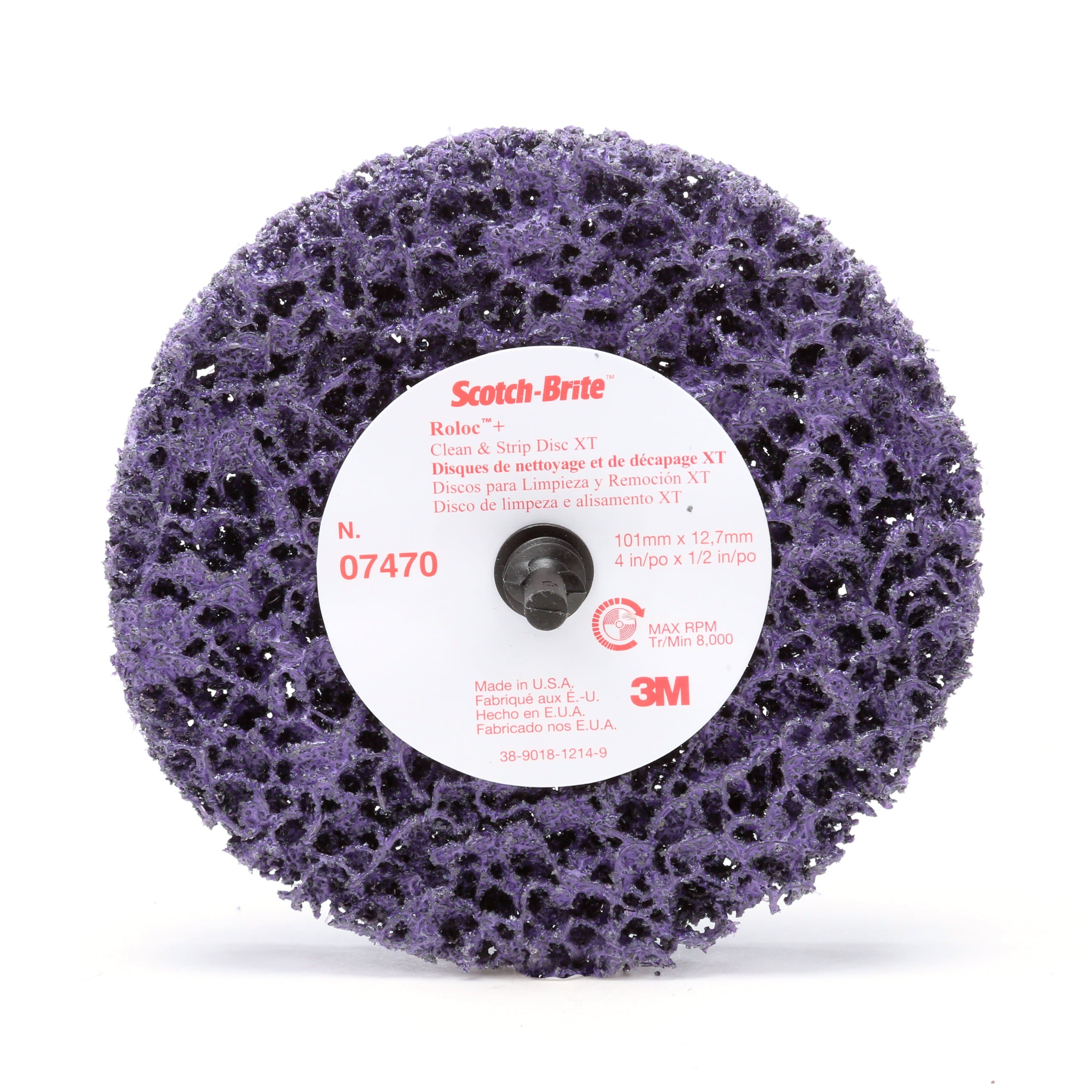 3M Scotch-Brite Clean & Strip Disc Shaft Mounted Black Grade Silicon Carbide Extra Coarse Single Disc 60mm x 13mm (XC000702289)