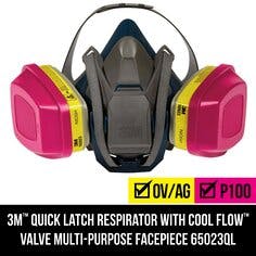 3M™ Professional Multi-Purpose Respirator with Quick Latch 65023QLHA1C-PS, 1/pk, 4 pks/case_0