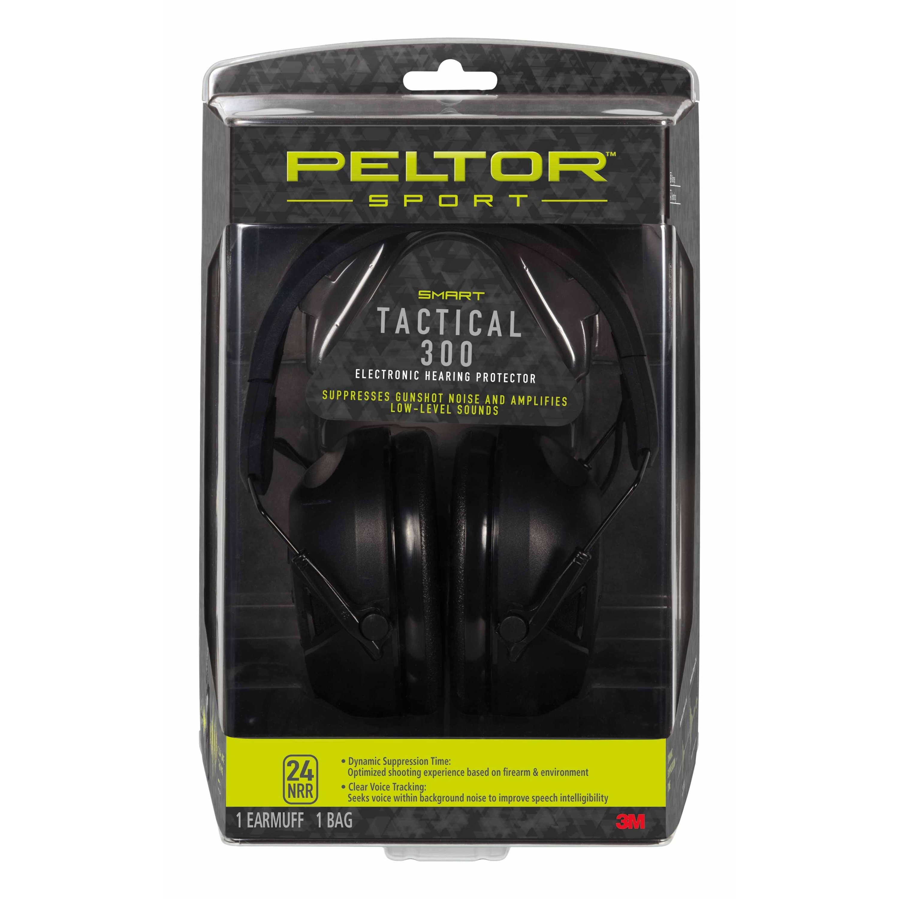 Peltor Sport Tactical 300 Electronic Hearing Protector, TAC300-OTH, 1 Hearing Protector