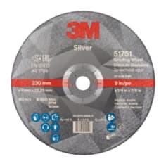 3M Metalworking Silver Rigid Grinding Wheels MOS 6 - 650 RPM Size 230 x 7 x 22mm (51751)