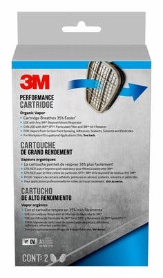 3M™ Performance Cartridge Organic Vapor, 6001P2-DC, 2 pair/pack, 5_0