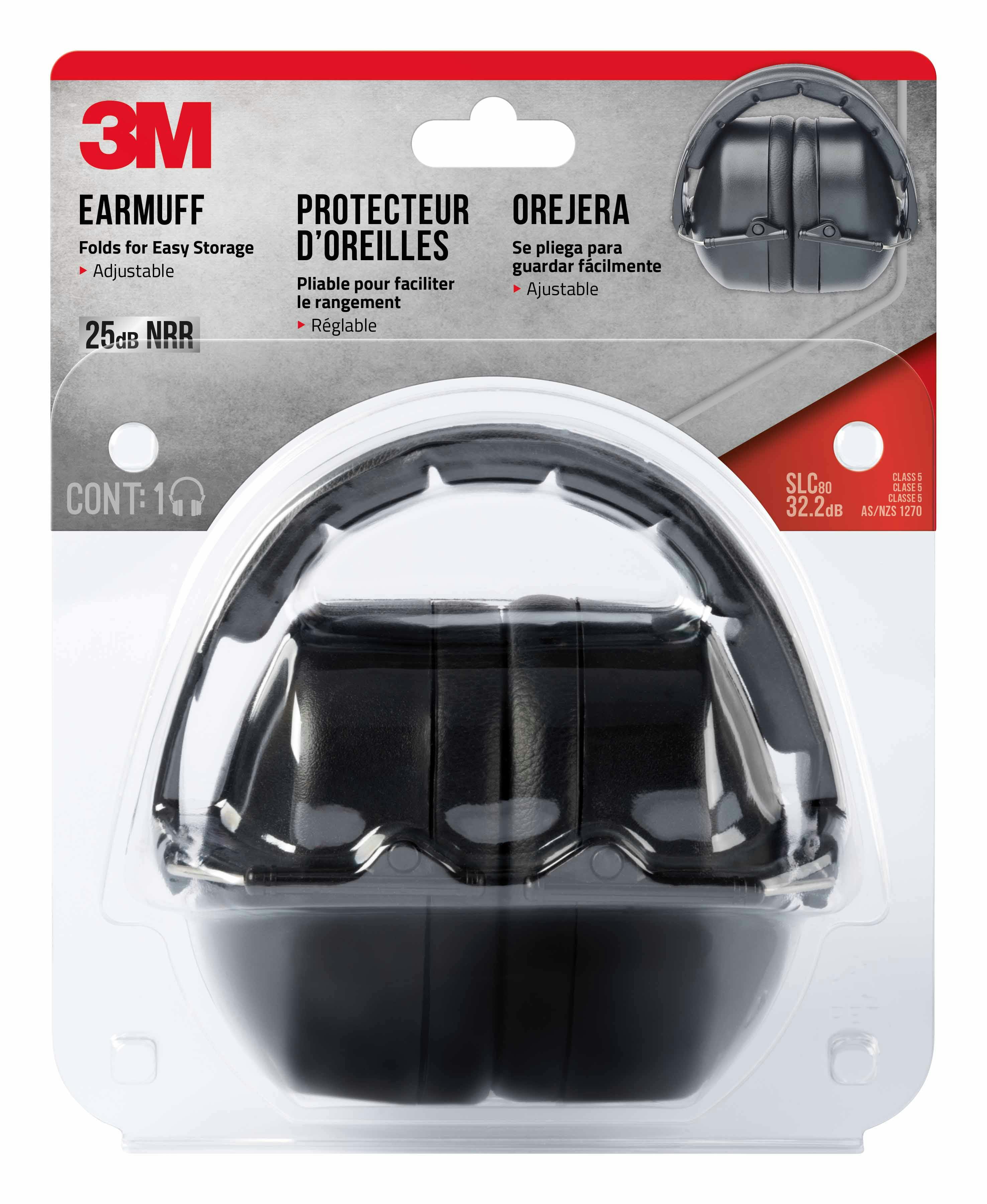 3M™ Folding Earmuff, 90563H1-DC, Black, 5 earmuff/case_0