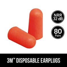 3M™ Disposable Earplugs, 92800H80-DC, 80 pairs/pack, 6 packs/case