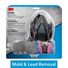 3M™ Performance Mold and Lead Paint Removal Respirator P100, 6297P1-DC, Size Medium, 1 each/pack, 4 packs/case_0