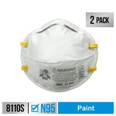 3M™ Performance Paint Prep Respirator N95 Particulate, 8110SP2-DC, Size