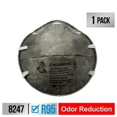3M™ Workshop Odor Respirator, 8247H1-DC, 1 each/pack, 12 packs/case_0