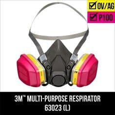 3M™ Performance Multi-purpose Large Respirator 63023H1-DC, 1/pk, 4 pks/case