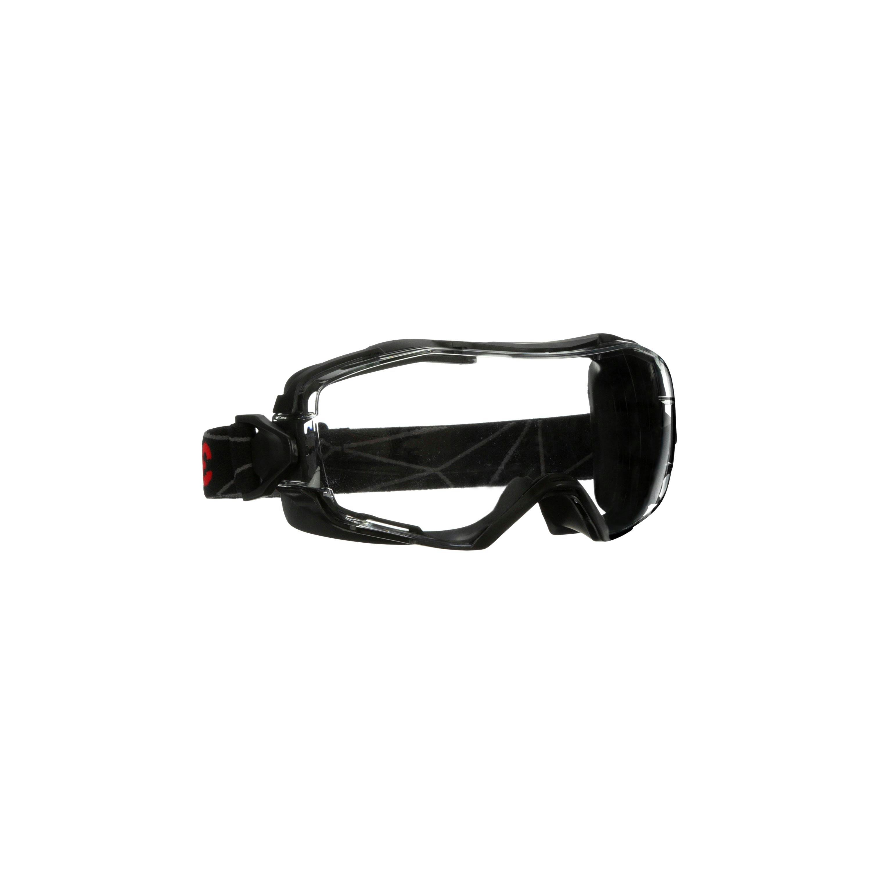 3M™ GoggleGear™ 6000 Series, GG6001SGAF-BLK, Black Shroud, Scotchgard™ Anti-Fog Coating, Clear AF-AS lens, 10ea/cs_1