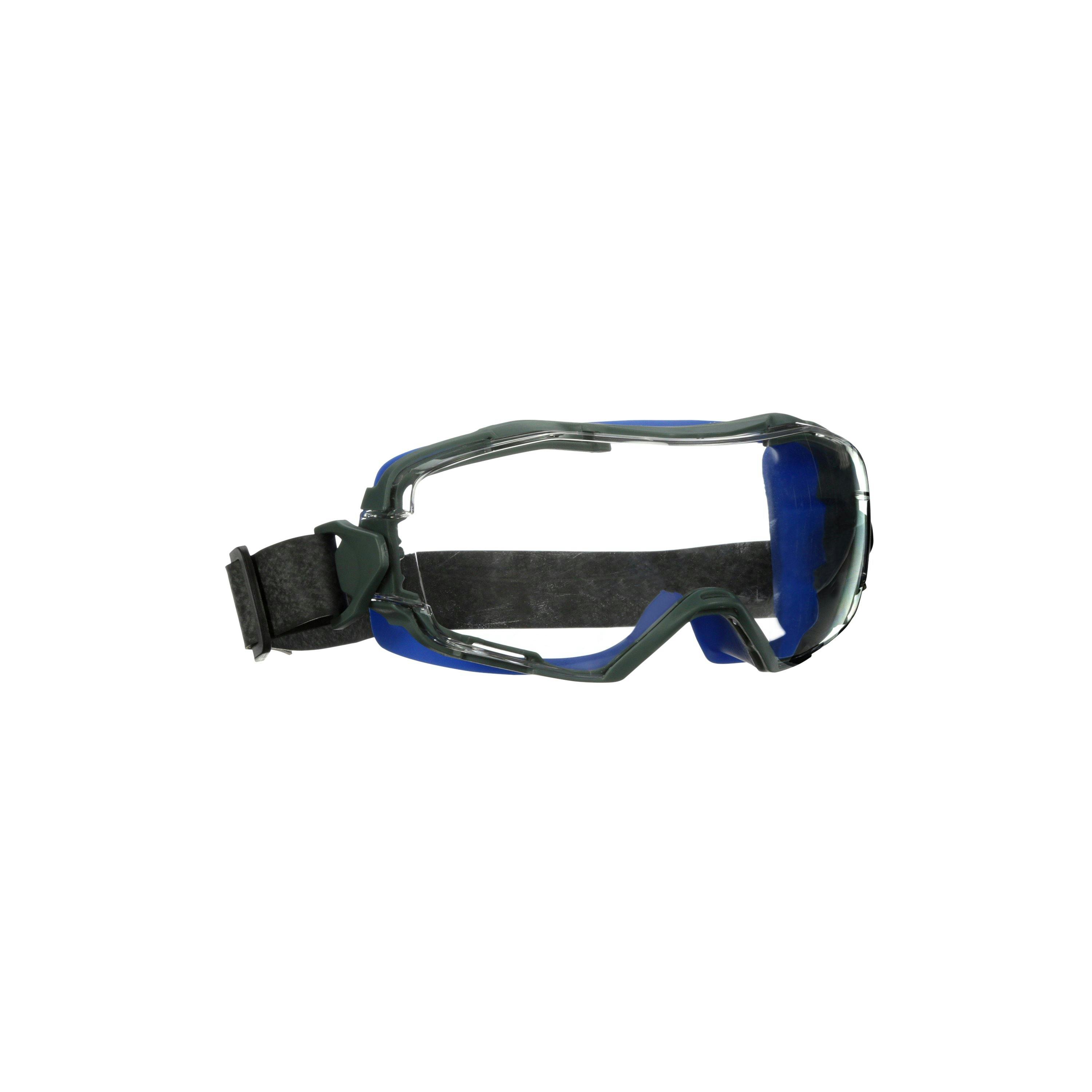 3M™ GoggleGear™ 6000 Series, GG6001NSGAF-BLU, Blue Shroud, Neoprene Strap, Scotchgard™ Anti-Fog Coating, Clear AF-AS lens, 10ea/cs_1