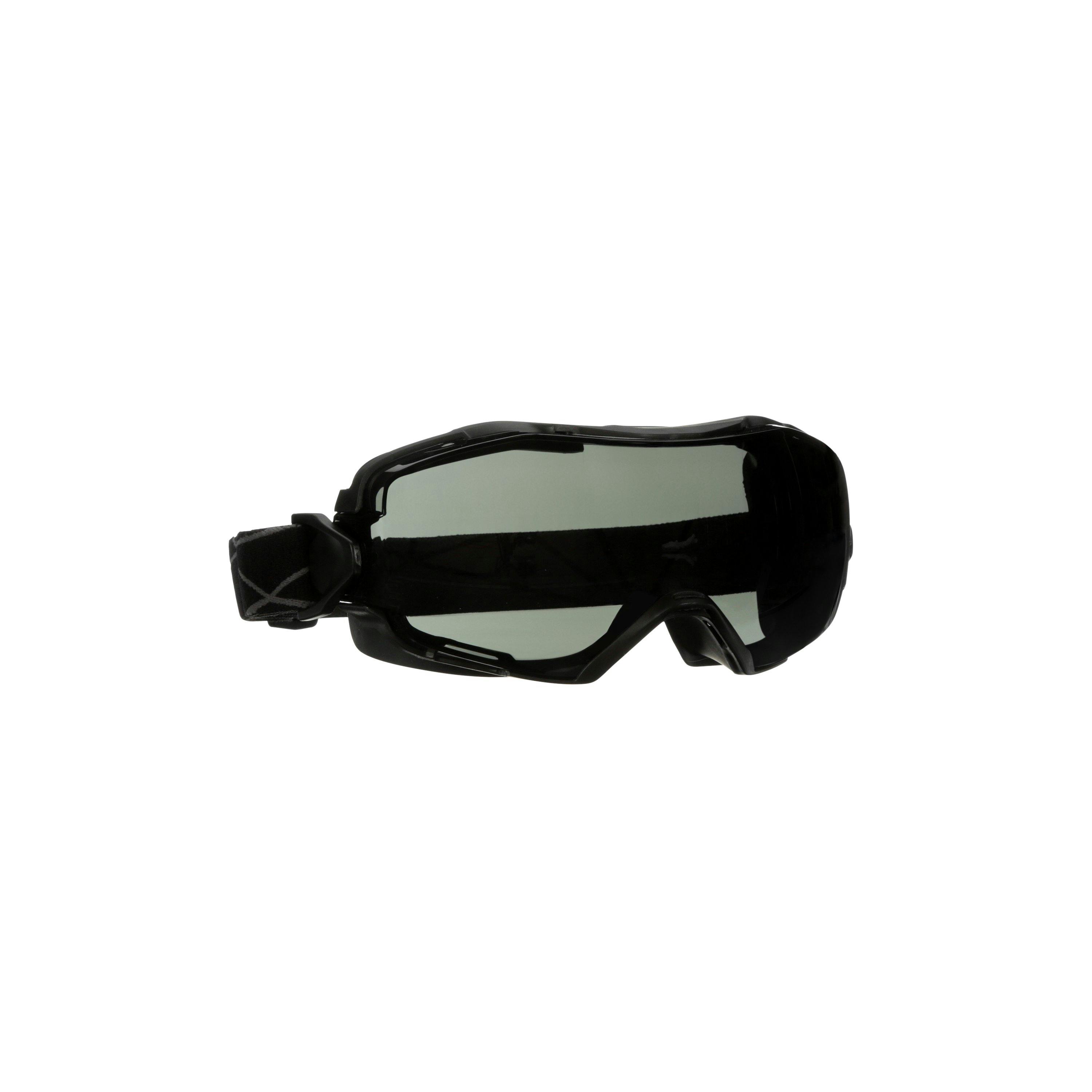 3M™ GoggleGear™ 6000 Series, GG6002SGAF-BLK, Black Shroud, Scotchgard™ Anti-Fog Coating, Gray AF-AS lens, 10ea/cs_1