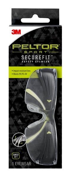 Peltor™ Sport SecureFit™ Safety Eyewear SF400-PC-9, Clear/AF Lens, 9 ea/cs