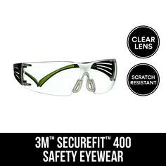 3M™ SecureFit™ 400 Eye Protection SF400C-WV-6-PS Clear Anti-Fog, 6ea/cs_0