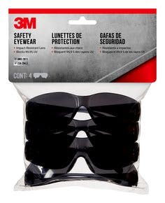 3M™ Safety Eyewear 90954H4-DC, Gray, Gray Lens, Anti-Scratch, 4/pack, 10 packs/case_0