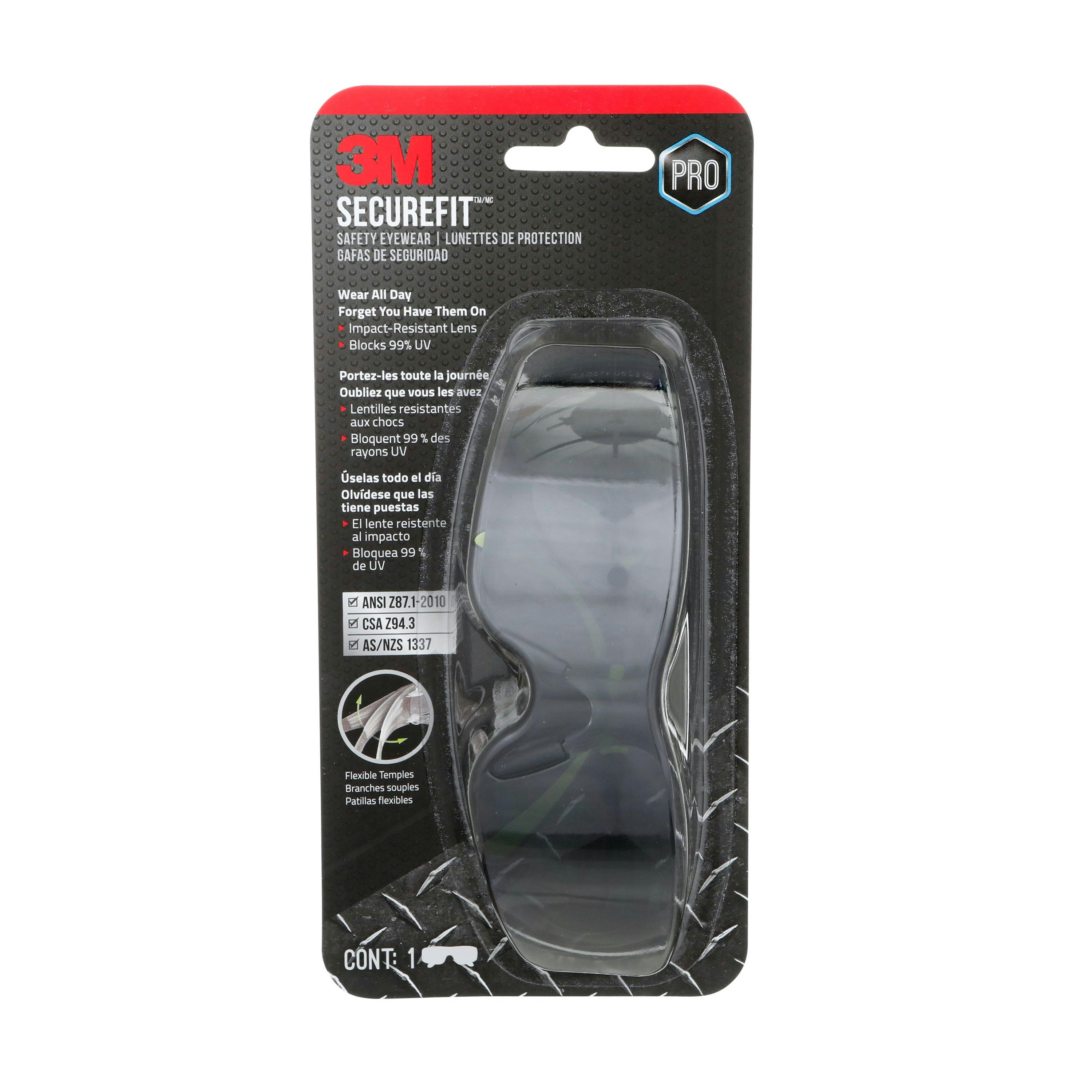 3M™ SecureFit™ 400 Safety Eyewear SF400G-WV-6-PS, Gray Anti-Fog, 6ea/cs