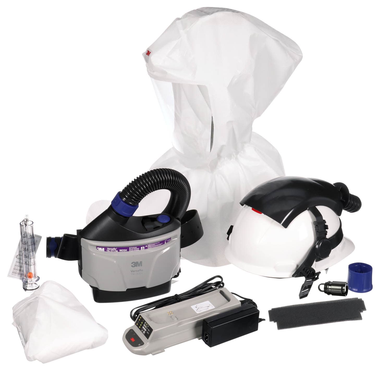 3M Versaflo Industrial Hard Hat with Hood PAPR Kit TR-300N+ IHK