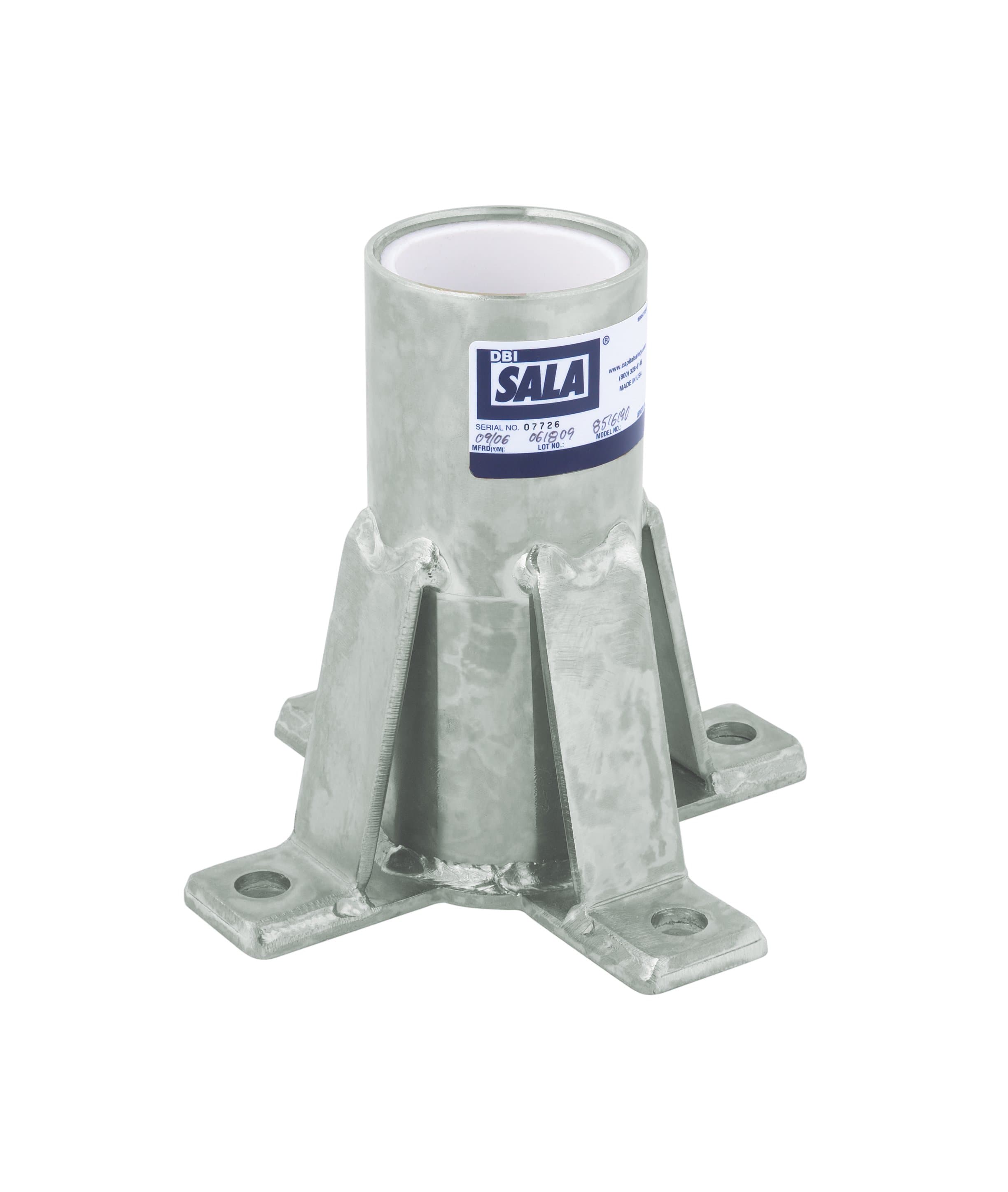 DBI SALA Advanced Davit Bases and Mounting Options Floor Mount Sleeve Galvanised Steel