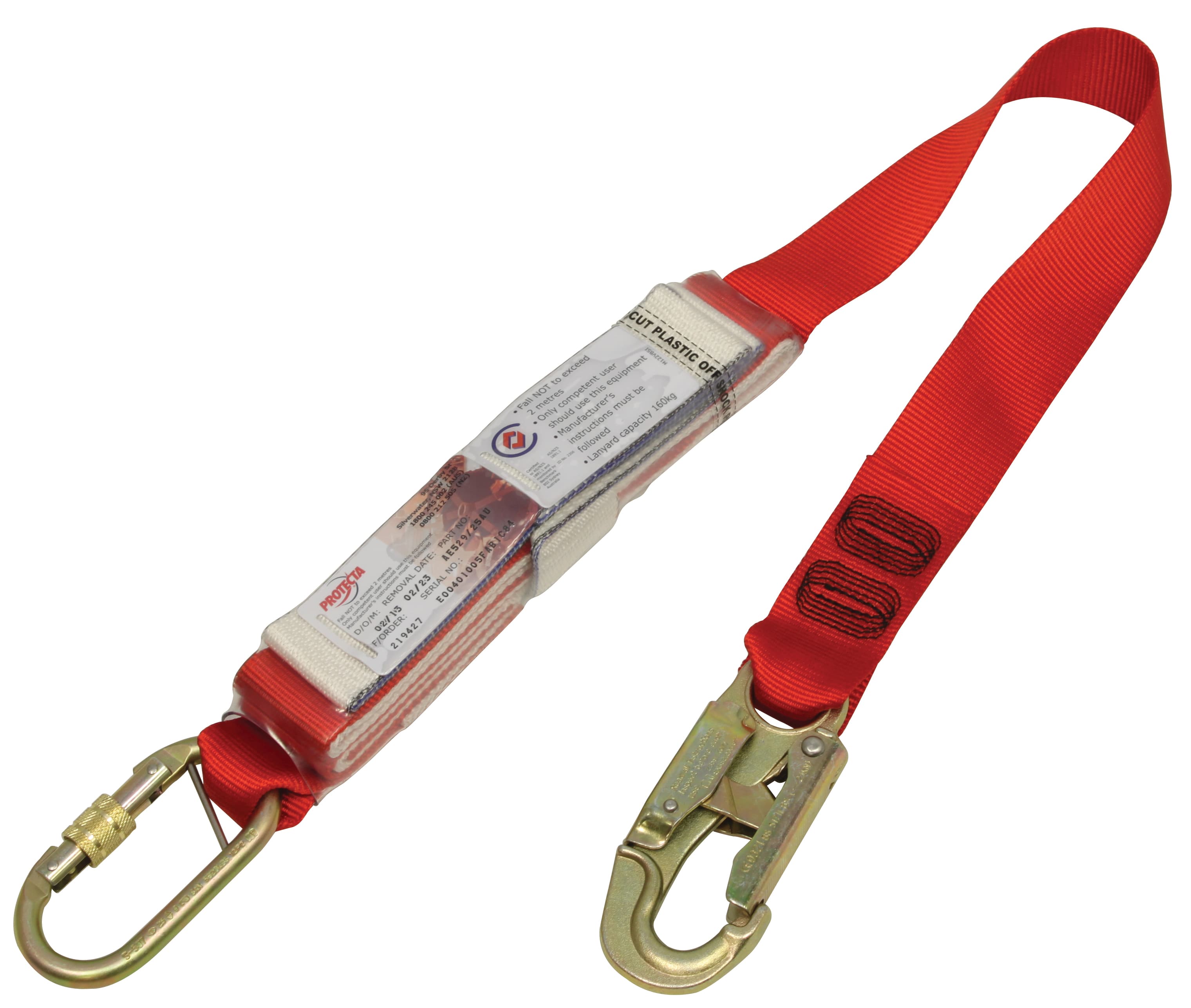 Shock Absorbing Webbing Lanyard - Single Tail 1.0m (AE529/25AU)