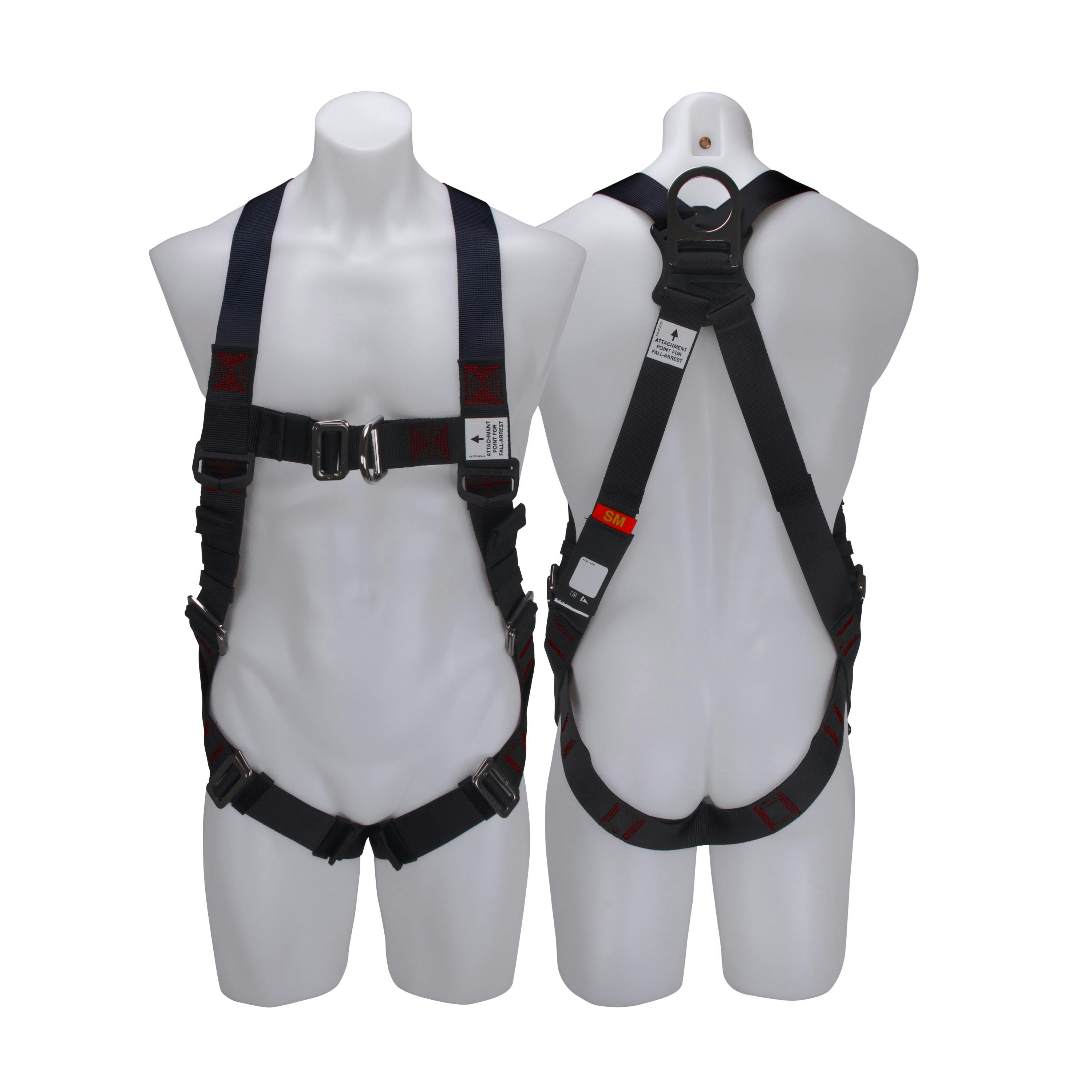 3M™ PROTECTA® X Riggers Harness with Stainless Steel and Pass Through Buckles 1161660, Red and Black, Small, 1 EA/Case