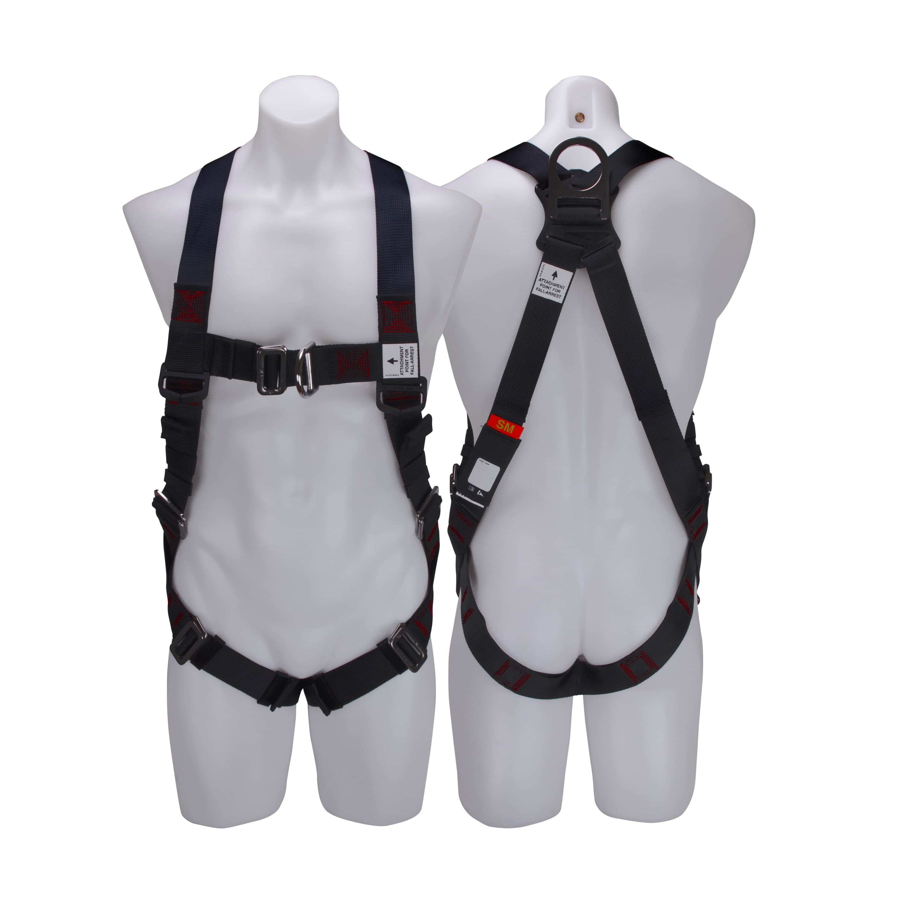 3M PROTECTA X Riggers Harness with Stainless Steel and Pass Through Buckles 1161661, Red and Black, Medium, 1 EA/Case