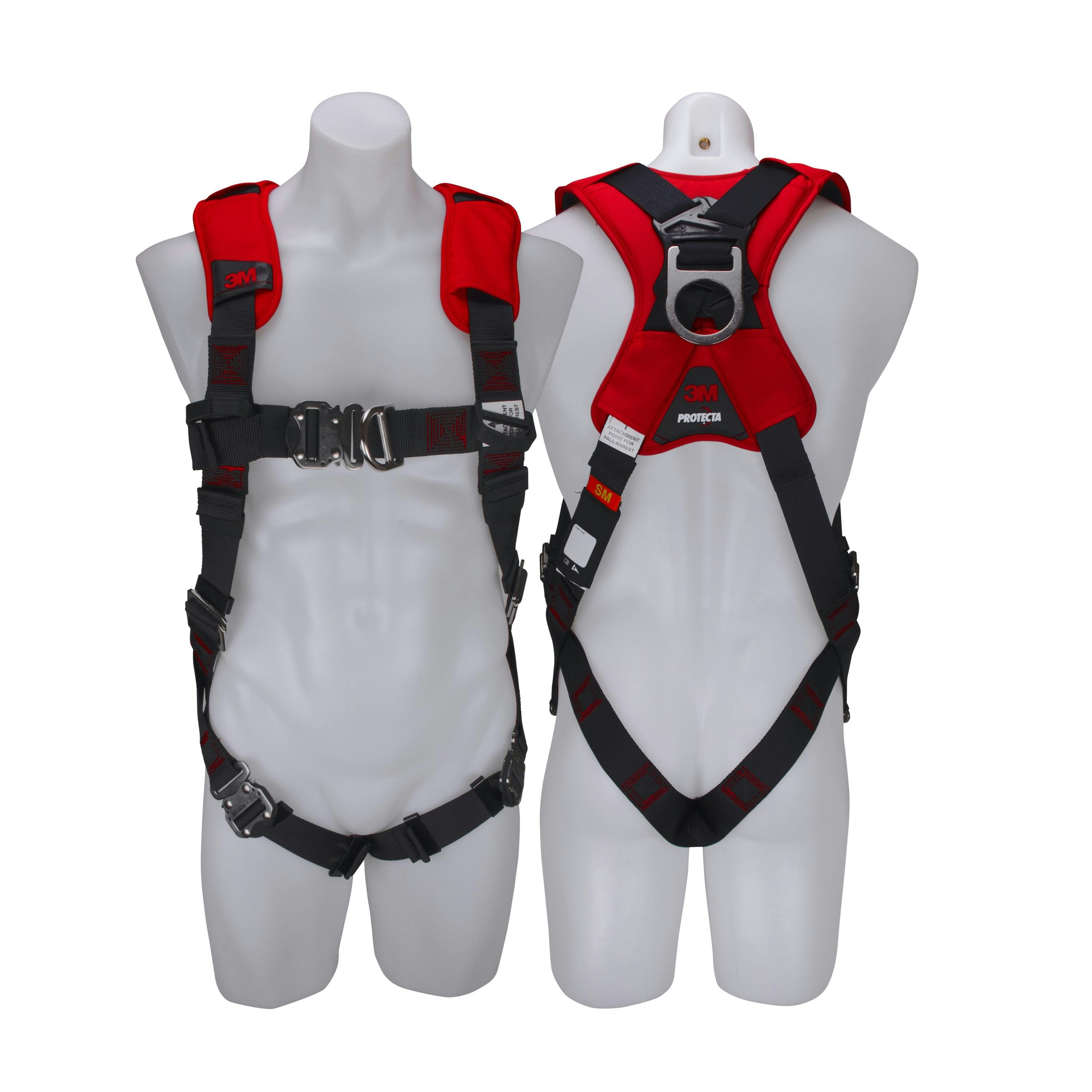 3M™ PROTECTA® X Riggers Harness with Stainless Steel and Padding 1161668, Red and Black, Small, 1 EA/Case