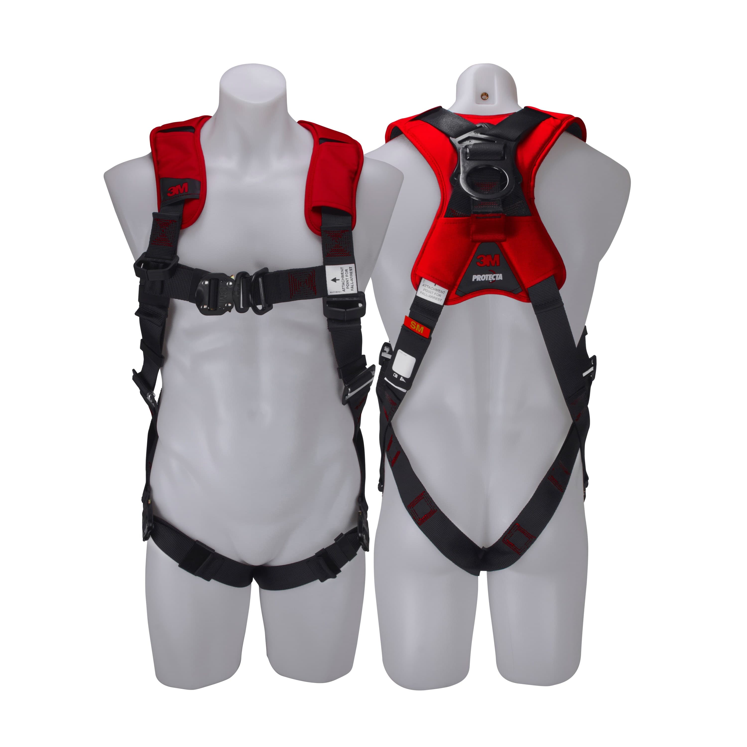 3M PROTECTA X Riggers Harness with Padding 1161678, Red and Black, Large, 1 EA/Case