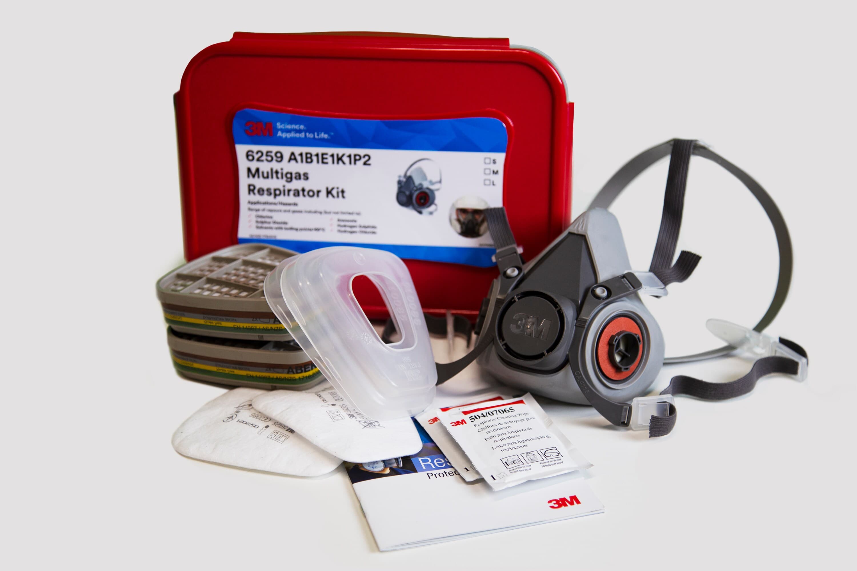 3M Multi-Gas Respirator Kit 6259, A1B1E1K1P2, Large