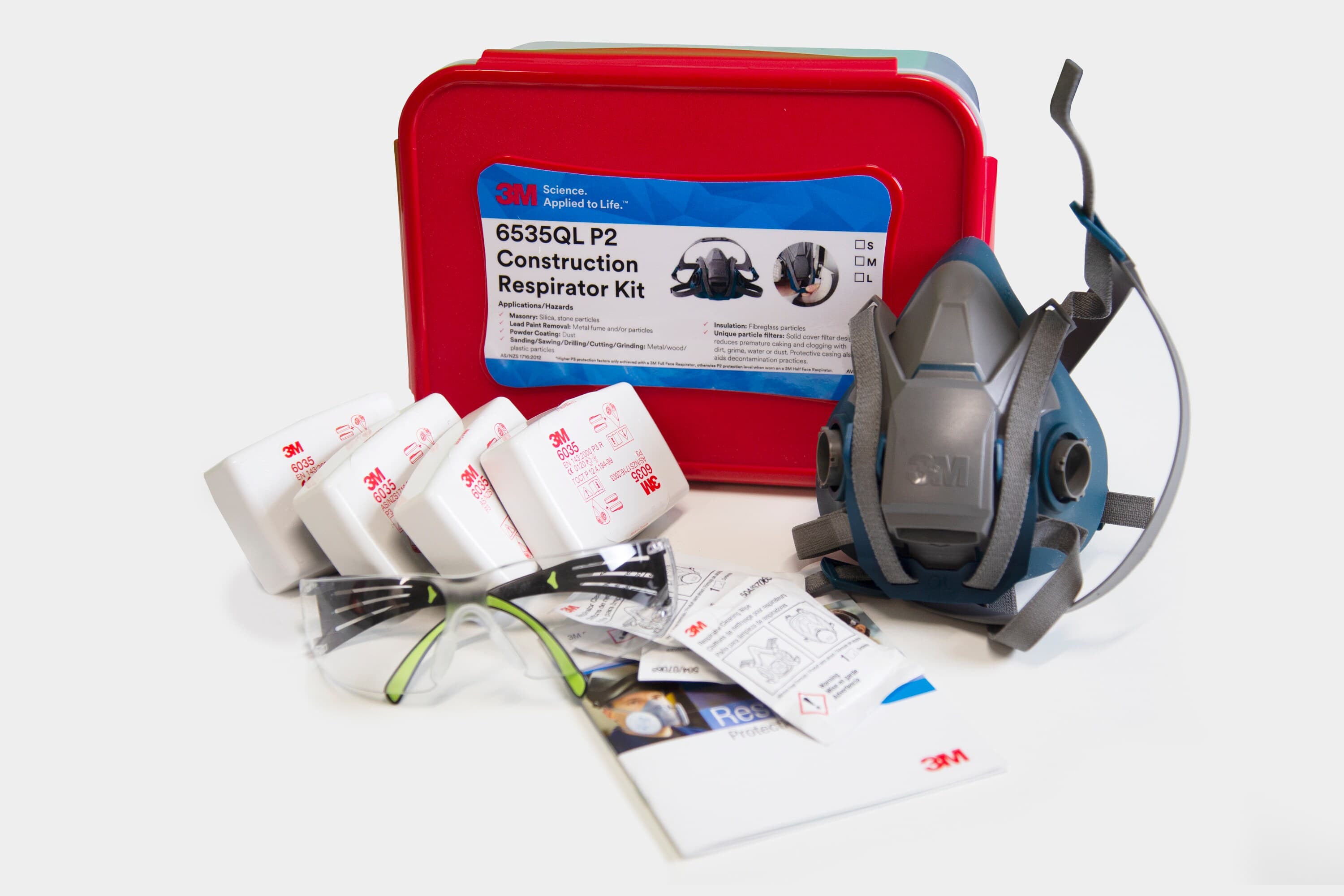 3M Construction Respirator Kit 6535, P2, Small