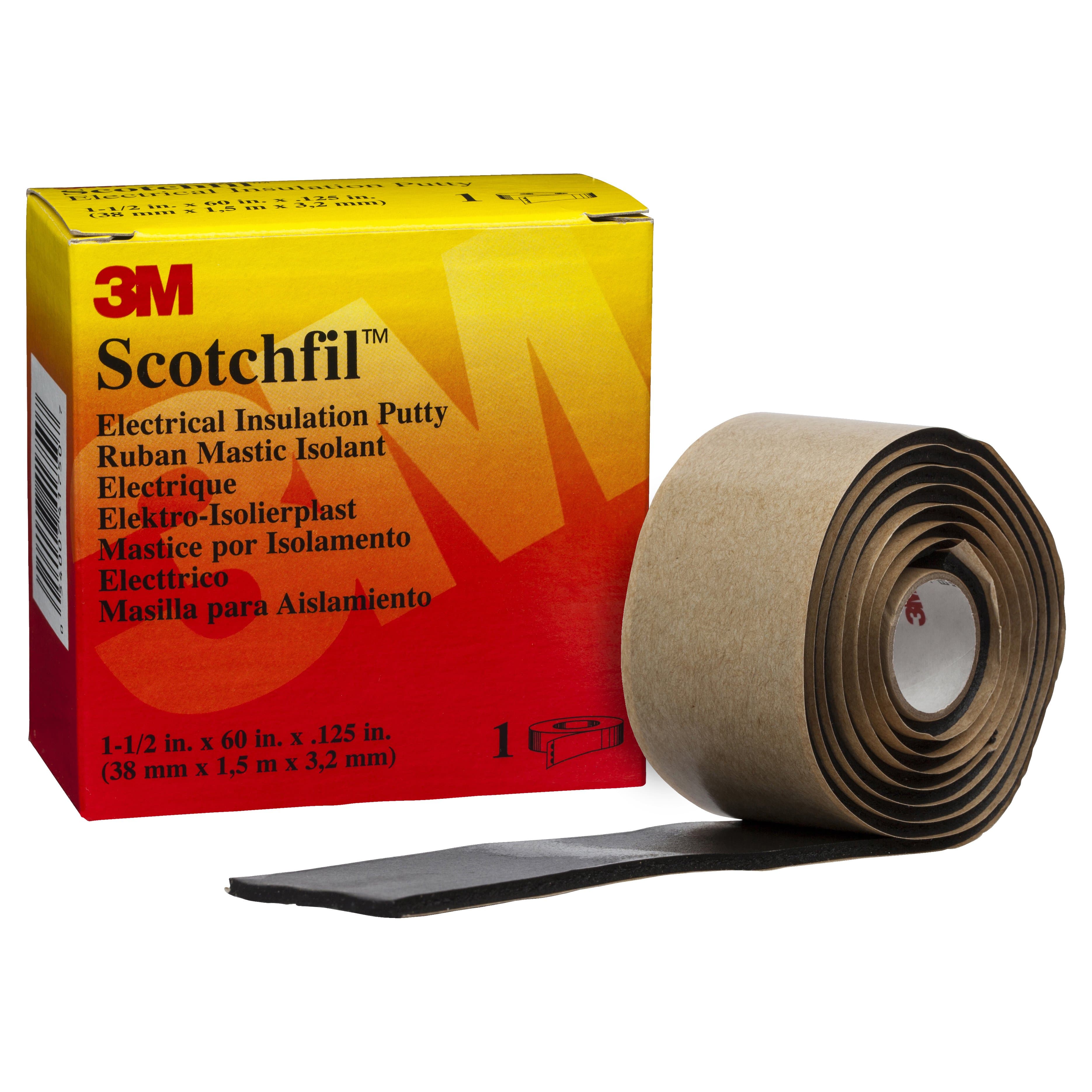 3M Scotchfil Electrical Insulation Putty, Black, 38 mm x 1.5 m, 12 ea/Case