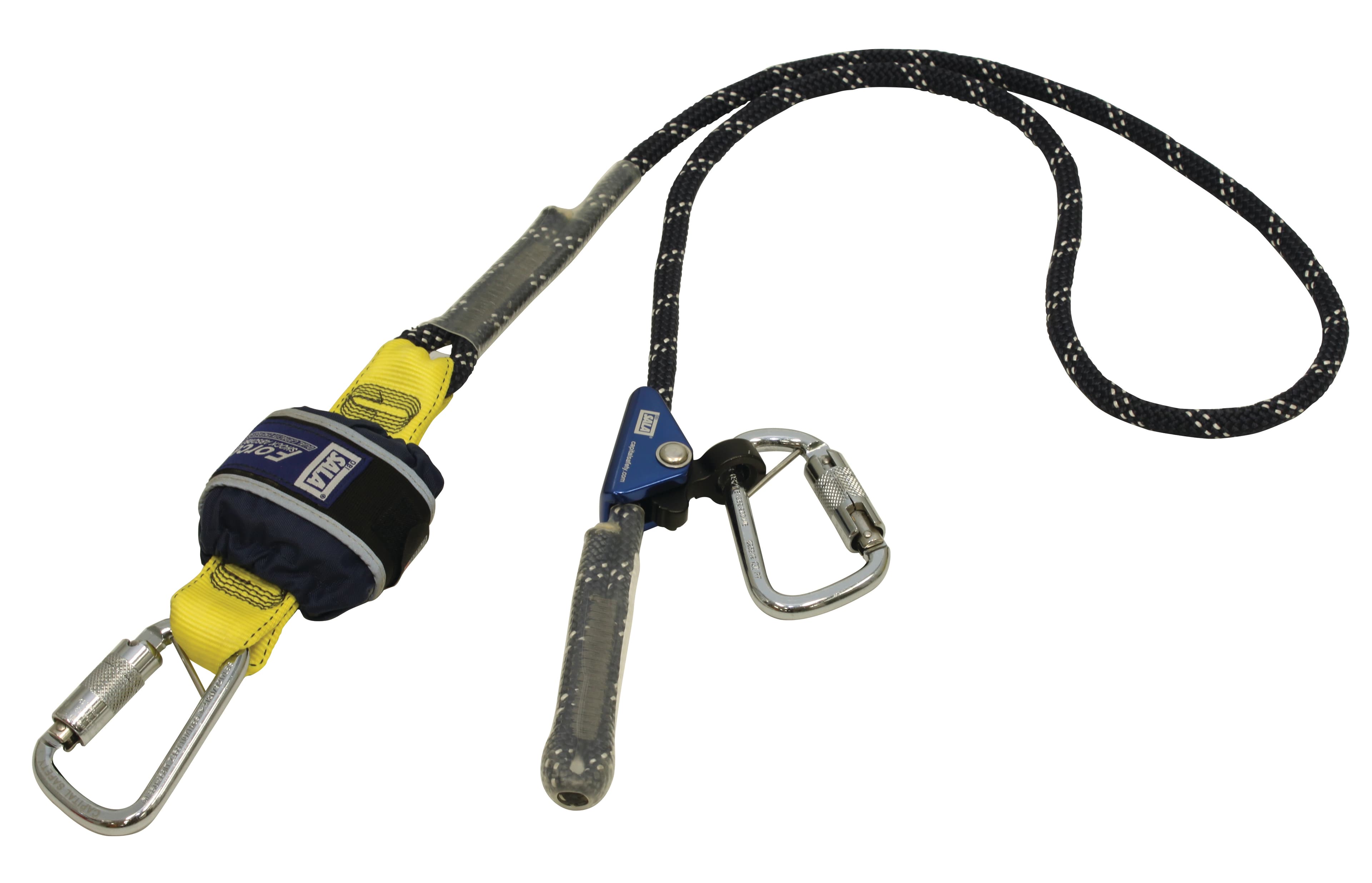 DBI SALA Force2 Cut Resistant Adjustable Shock Absorbing Kernmantle Rope Lanyard - Single Tail (Z11204545CR)
