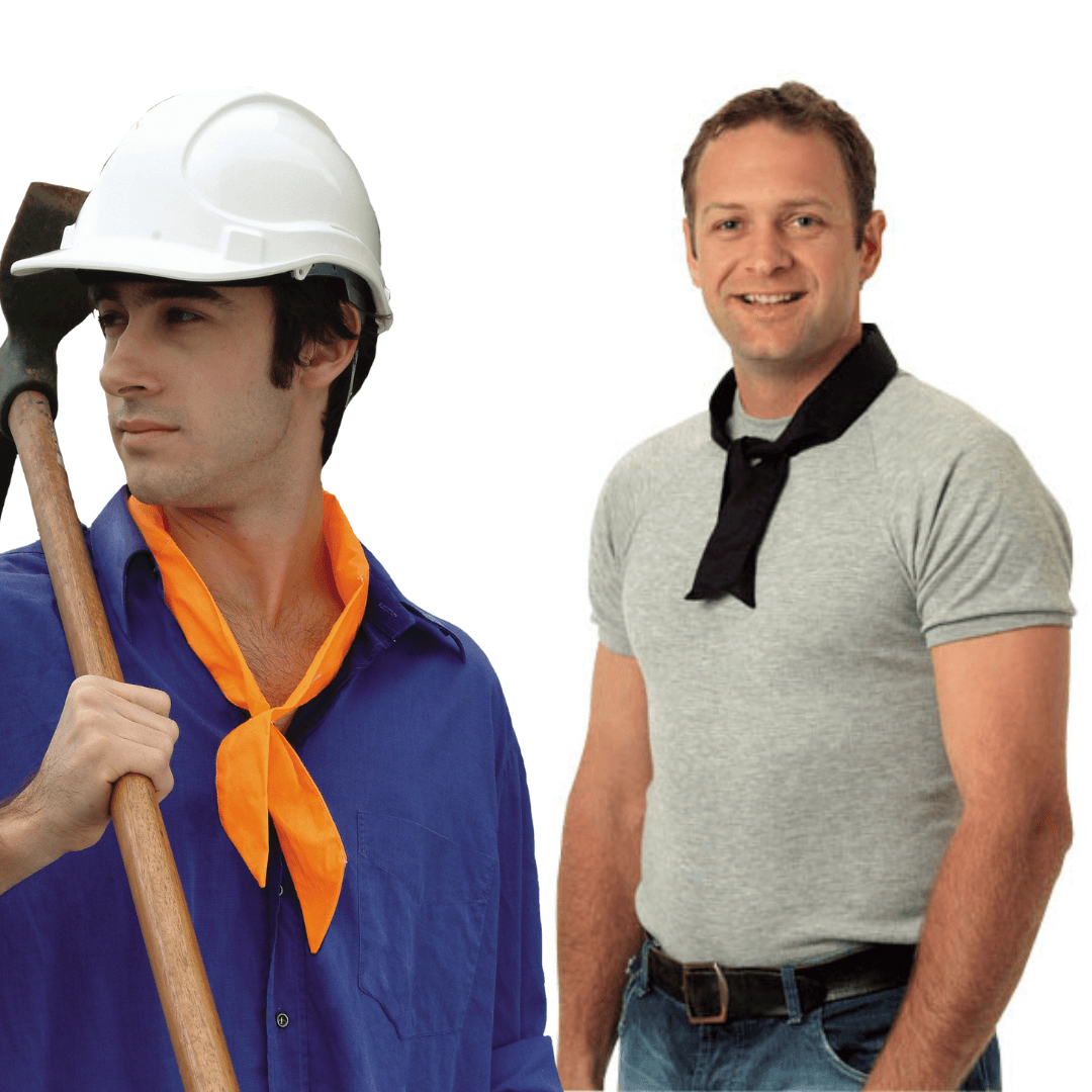 E-Cool Bandanas Reusable Cooling Necktie Hi Vis Orange (EC110HVO)