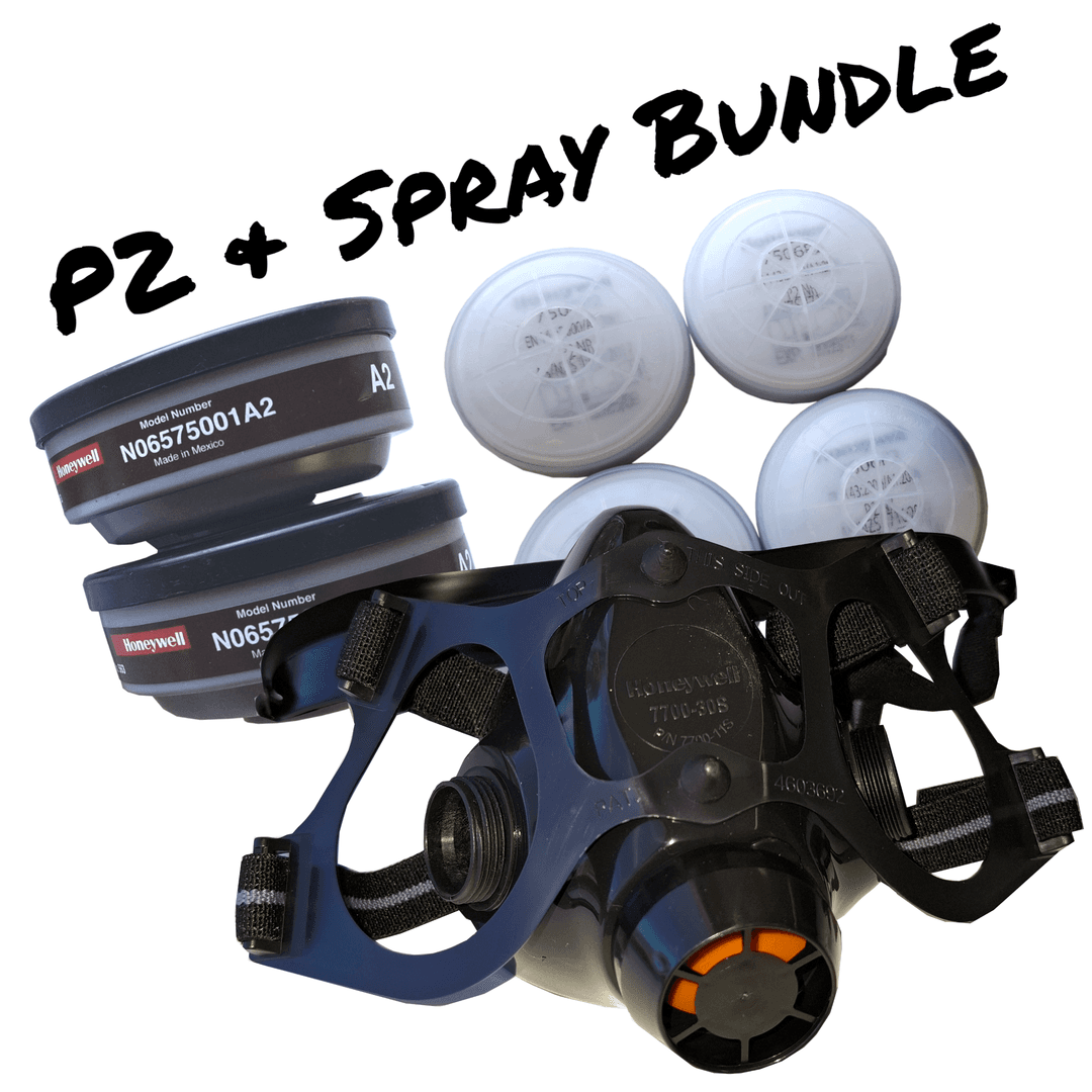 Honeywell P2 and Spray Bundle - Half Face Small