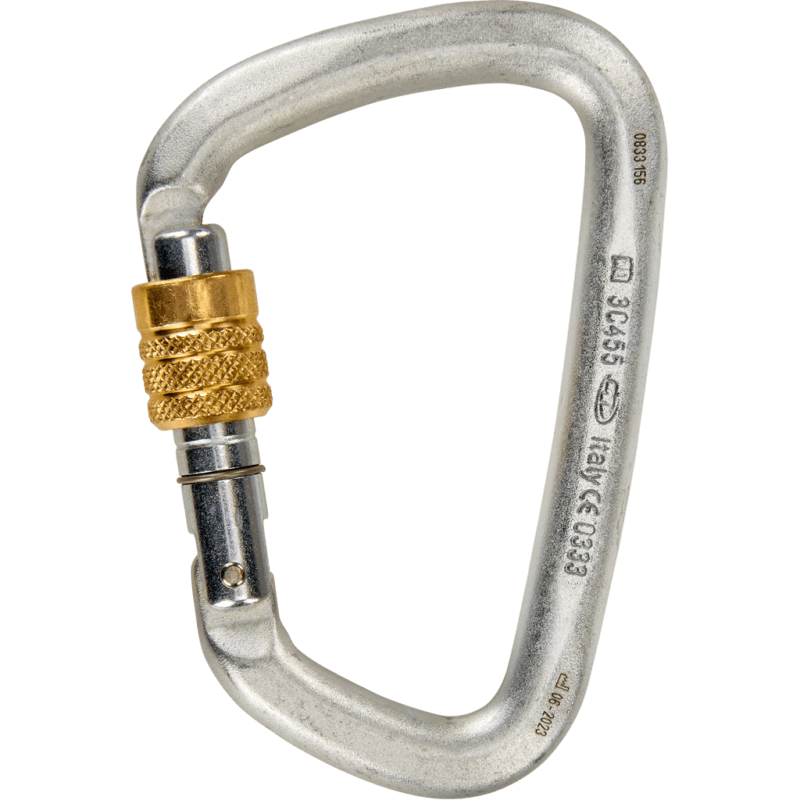 Climbing Technology Large Hardened Steel Screwgate Karabiner, kN 50-15-20, 25mm Gate