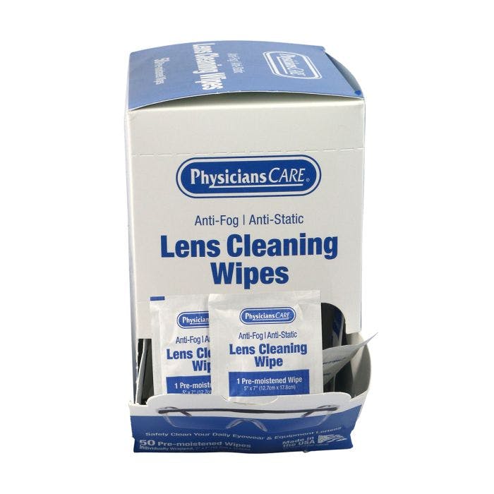 First Aid Only Lens Cleaning Wipes 50/Box