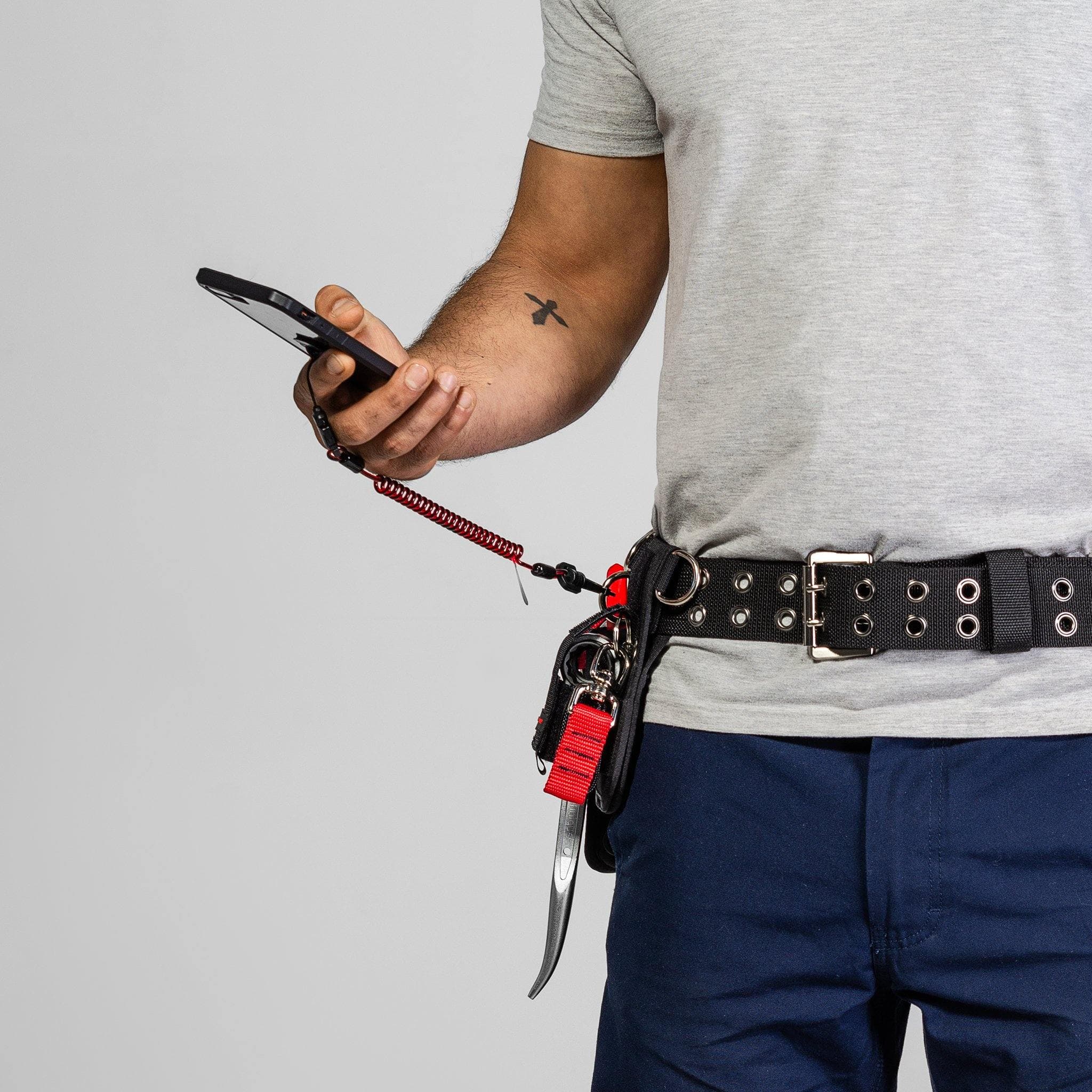 GRIPPS Coil E-Tether With Steel Clamp & E-Catch - 0.5kg/1.1lb (10 Pack)