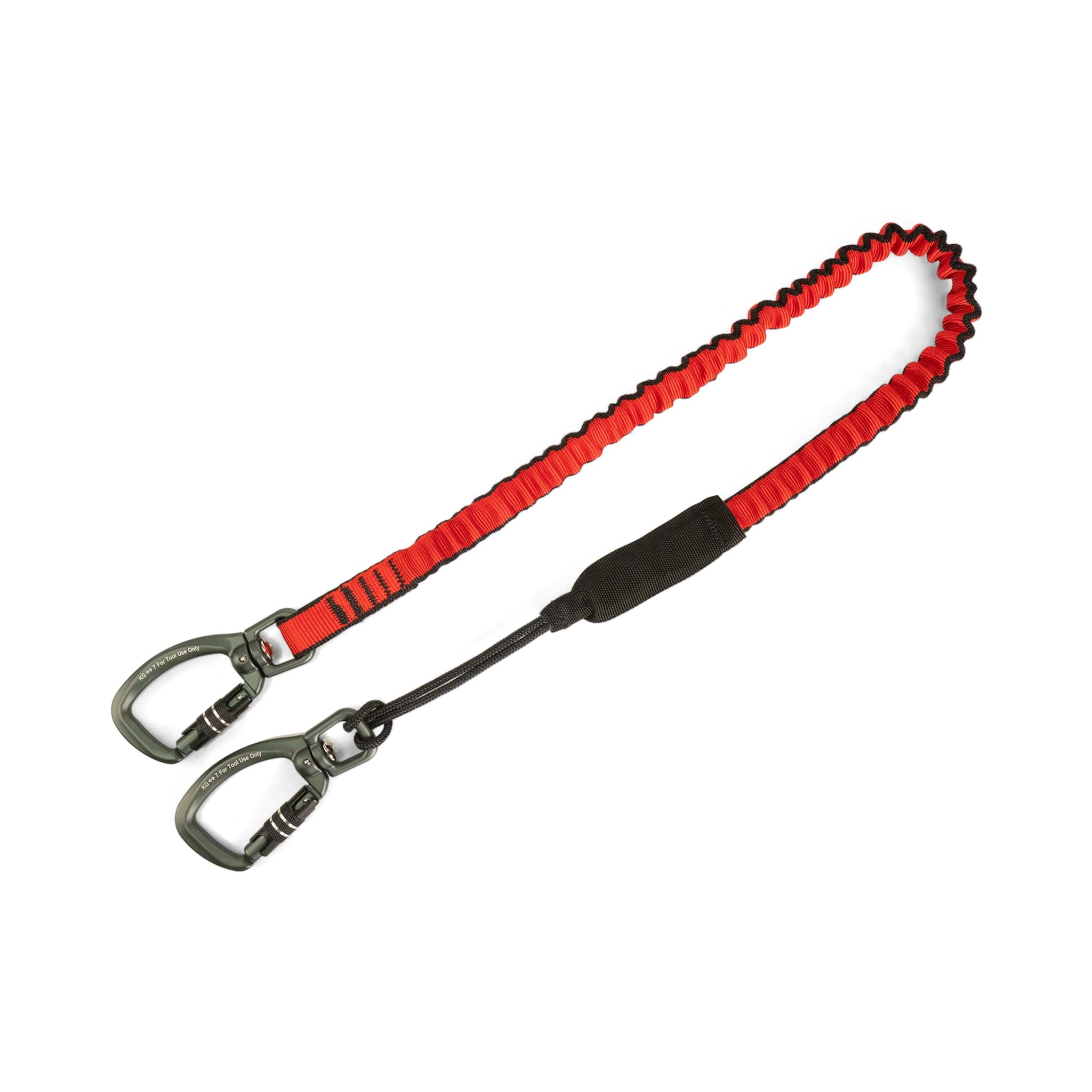 GRIPPS Bungee Tether Two Dual-Action Swivel Carabiners - 7kg/15lb
