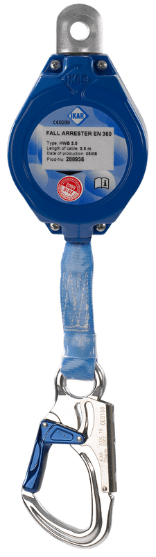 IKAR Retractable Fall Arrester (Aluminium Housing, Webbing Lifeline)