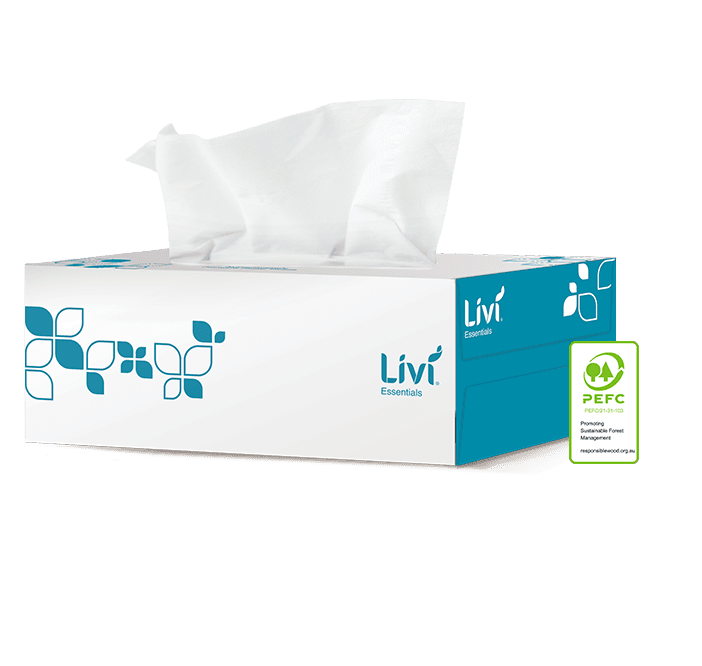 Livi Essentials Hypoallergenic Facial Tissues 2 Ply 200 Sheets