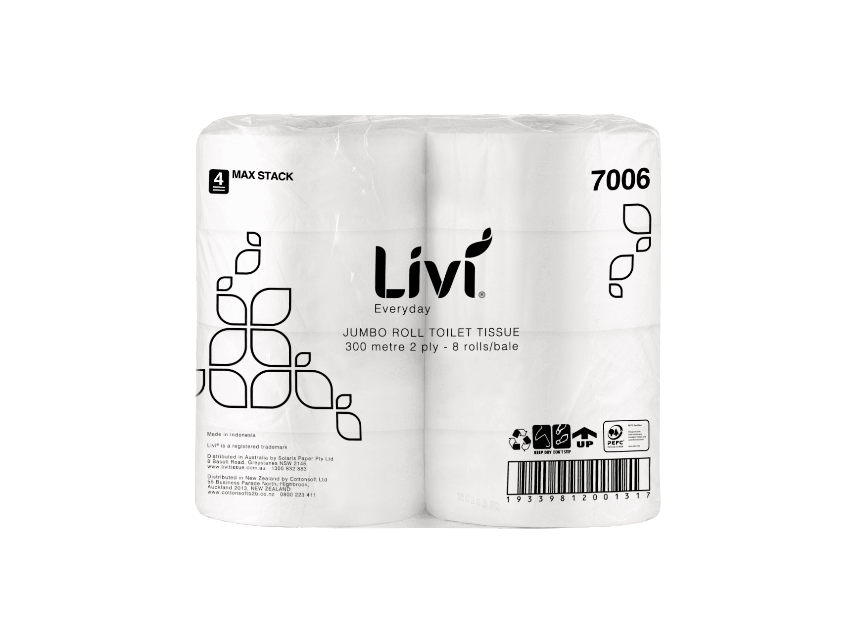 Livi Everyday Jumbo Toilet Tissue 2 Ply 300m