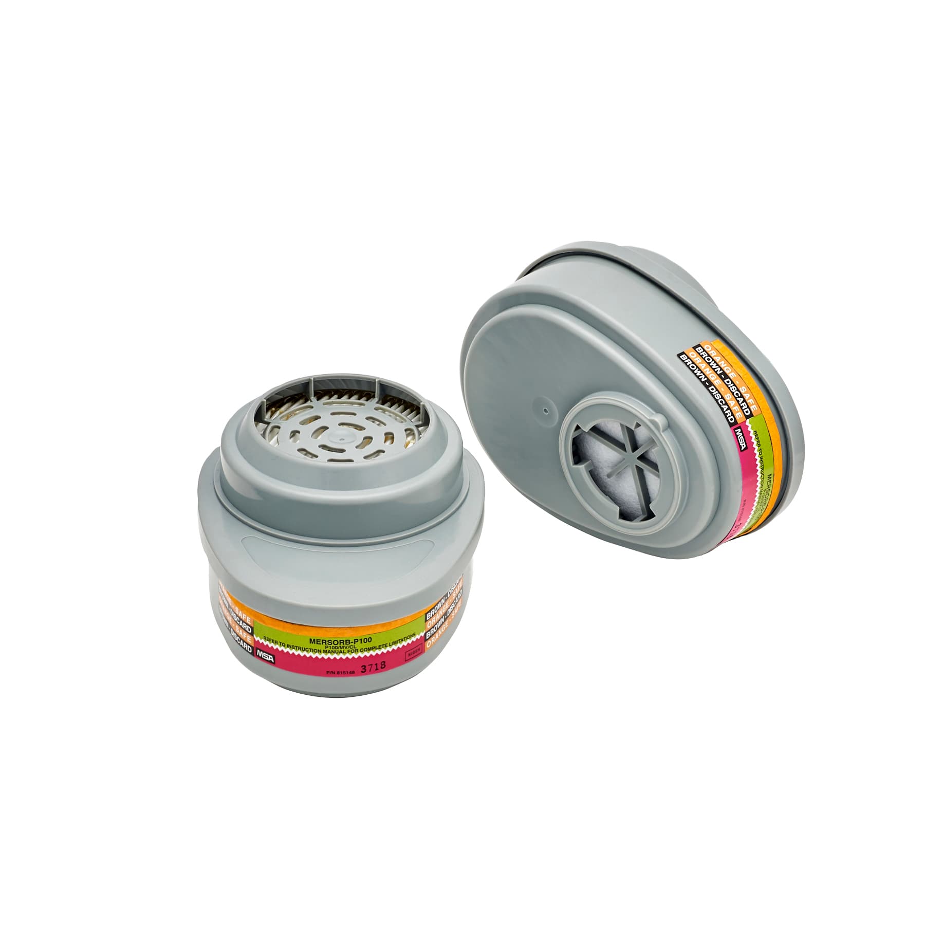 MSA Cartridges, Adv, Mersorb-P100, 2/Pkg