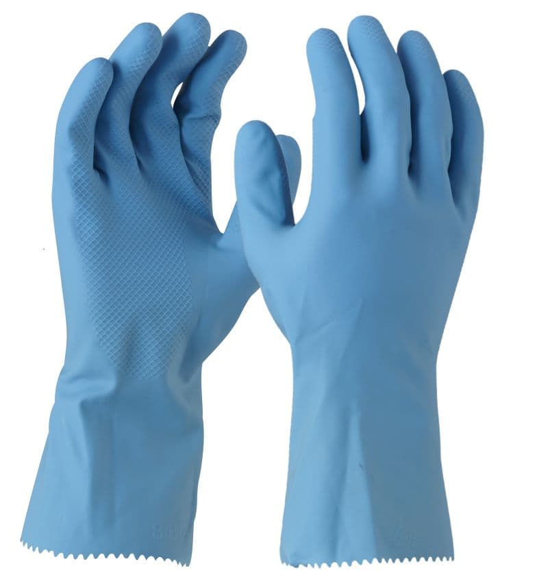Maxisafe Blue Latex Silverlined Glove 33Cm (12 Pairs)