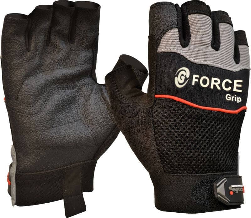 Maxisafe G-Force 'Grip' Fingerless Mechanics Gloves (6 Pairs)
