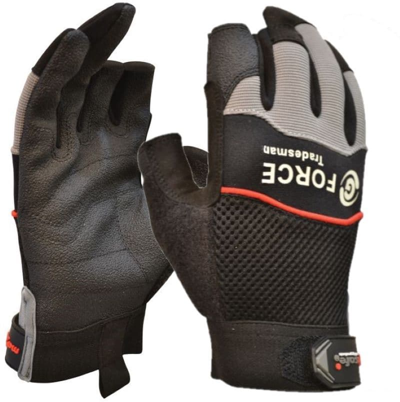 Maxisafe G-Force 'Tradesman' 2 Finger Mechanics Glove (6 Pairs)
