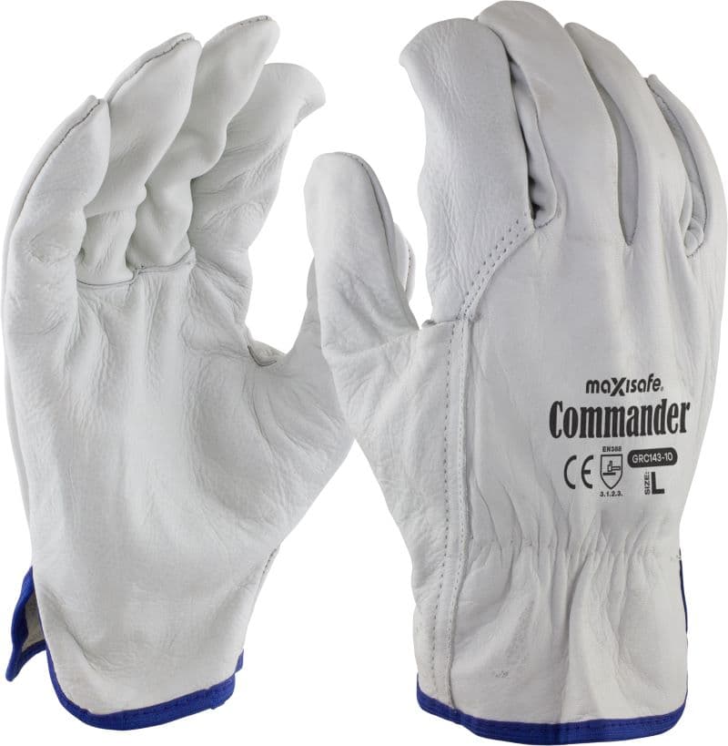 Maxisafe Commander Premium Cow Grain Riggers Glove (12 Pairs)
